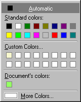 Základní výběr barev
