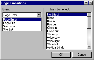 Dialog Page Transitions - přechody stránky