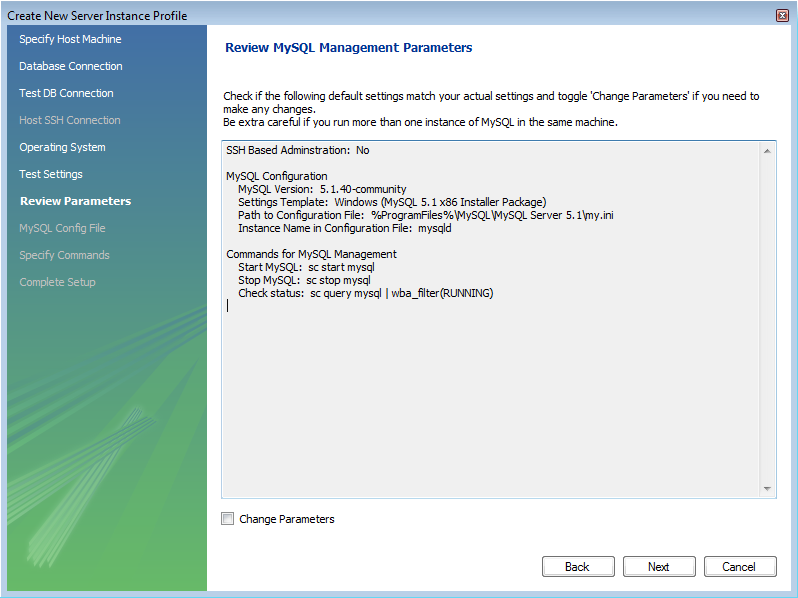 Getting Started Tutorial - Review
              Settings