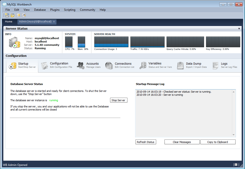 Getting Started Tutorial - Admin
              Startup