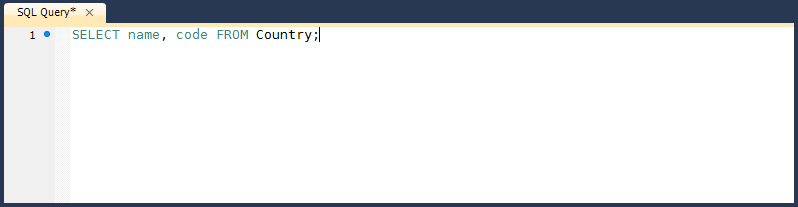 SQL Editor - SQL Query Panel